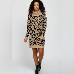 Leopard sweater dress